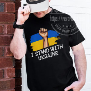 I Stand With Ukraine Ukraine Flag With US Flag Unisex T-shirt