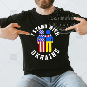 I Stand With Ukraine Ukrainian American Flag Freedom Classic T-Shirt