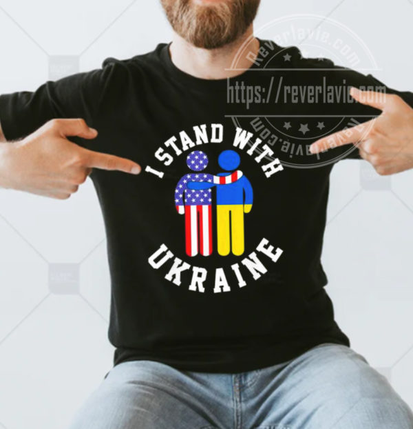 I Stand With Ukraine Ukrainian American Flag Freedom Classic T-Shirt