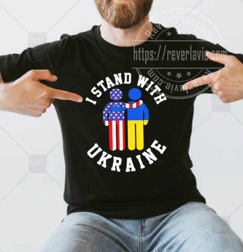 I Stand With Ukraine Ukrainian American Flag Freedom Classic T-Shirt I Stand With Ukraine Ukrainian American Flag Freedom Classic T-Shirt