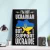 Ukraine Flag Sunflower Vintage Ukrainian Support Poster Canvas