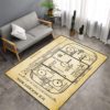 Hockey Skull Area Rug Carpet