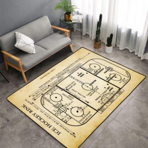 Ice Hockey Area Rug Carpet
