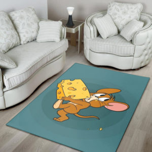 Jerry Mouse With Phomat Area Rug Carpet