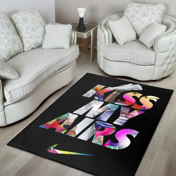 Kiss My Airs Nike Logo Rug Home Decor