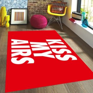 Kiss My Airs Red And White Rug Home Decor