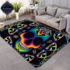 Colorful Skull Area Rug Carpet