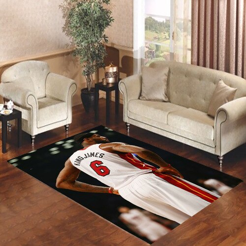 Lebron James Jersey 6 White Area Rug Carpet Lebron James Jersey 6 White Area Rug Carpet