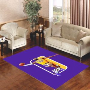 Lebron James Lakers Wallpaper Area Rug Carpet