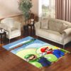 Luigi Face and Mario Area Rug Carpet