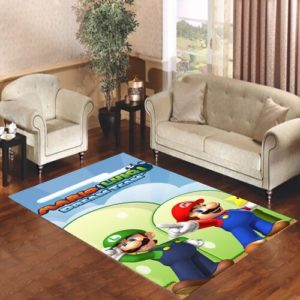 Luigi Face and Mario Area Rug Carpet