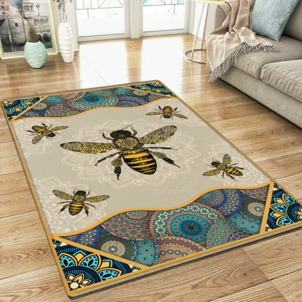 Mandala Bee Rug For Living Room