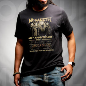 Megadeth 40th Anniversary 1983 2023 Dirk Verbeuren David Ellefson Signatures Unisex T-Shirt