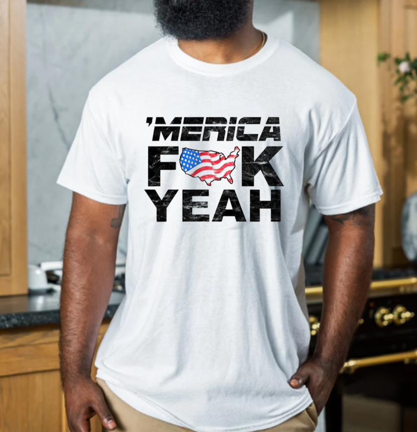 Merica Fuck Yeah America Flag Unisex T-Shirt Merica Fuck Yeah America Flag Unisex T-Shirt