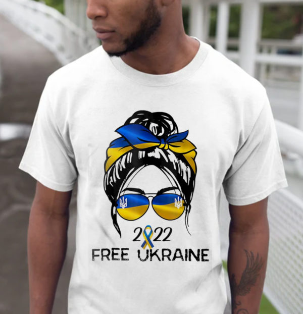 Messy Bun Ukraine Pride Free Свобода Украина T-Shirt