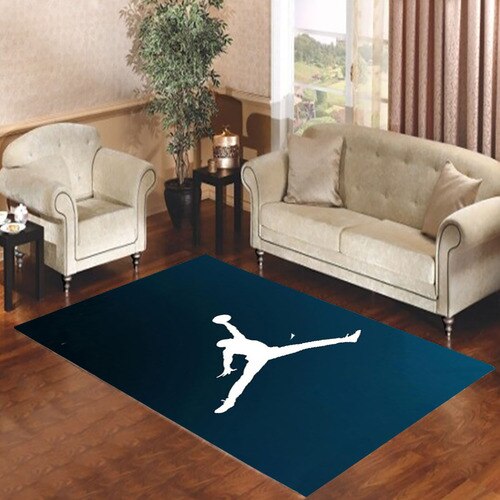 Michael Jordan Basket Ball Dunk Blue Area Rug Carpet Michael Jordan Basket Ball Dunk Blue Area Rug Carpet