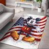 Mickey And Minne Mouse Disney Lover Movies Christmas Gift Floor Decor Rug
