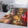 Flower With Minnie Mouse Rug Home Decor