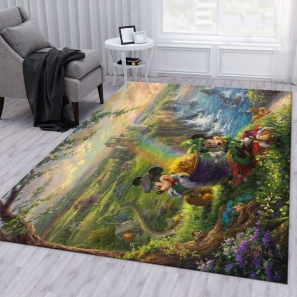 Mickey And Minnie Mouse In Ireland Area Rug Home Decor