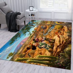 Mickey And Minnie Mouse In The Outback Rug Home Decor