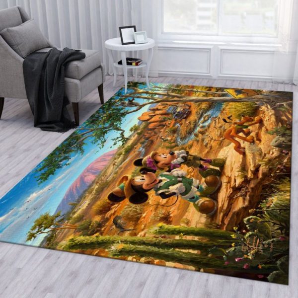 Mickey And Minnie Mouse In The Outback Rug Home Decor