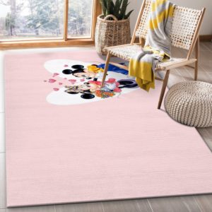 Mickey Mouse Love Minnie Mouse Rug Home Decor