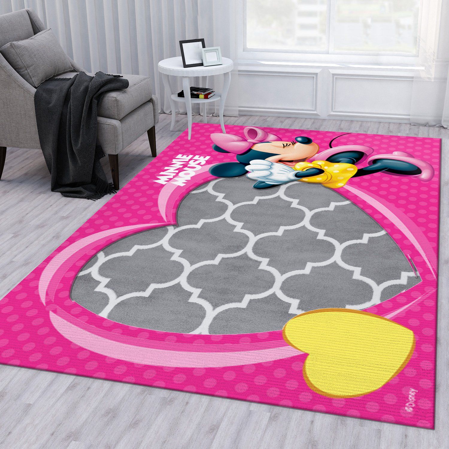 Minnie Mouse Design Nice Area Rug Home Decor Minnie Mouse Design Nice Area Rug Home Decor