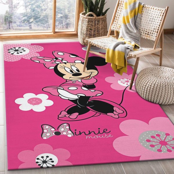 Minnie Mouse Pink Rug Home Decor