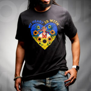 My Heart Is With Ukrainian Girl Sunflower Classic T-Shirt