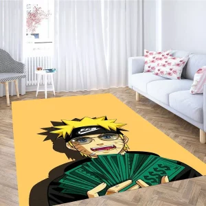 Naruto Money Rug Living Room