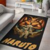 Naruto Anime Black And Gold Rug Home Decor