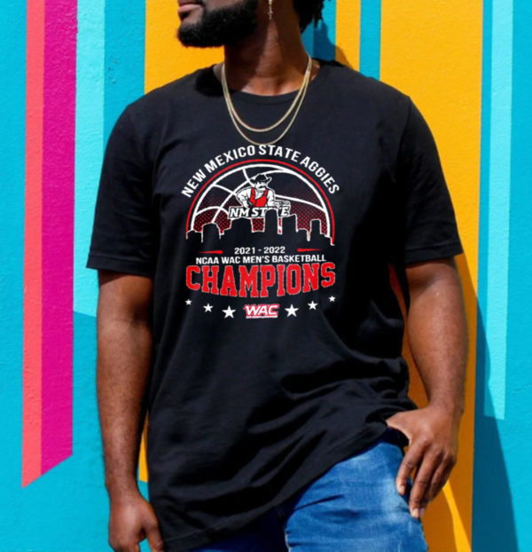 New Mexico State Aggies 2021-2022 Ncaa Wac Mens Basketball Champions CLassic T-Shirt