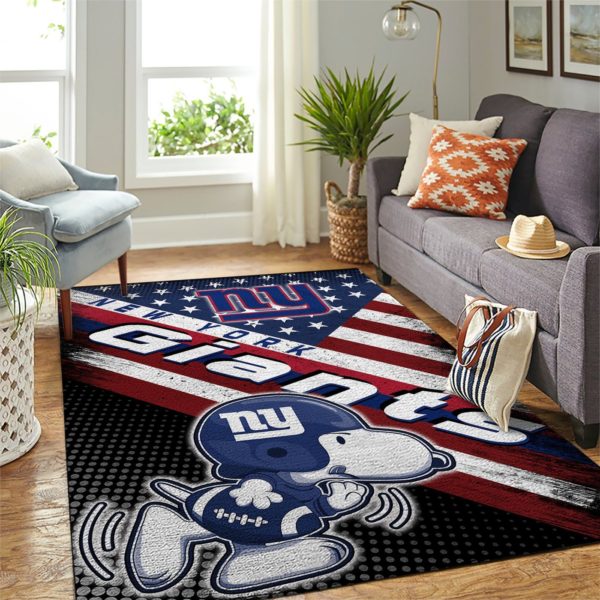 New York Giants Nfl Team Logo Snoopy Area Rug Carpet