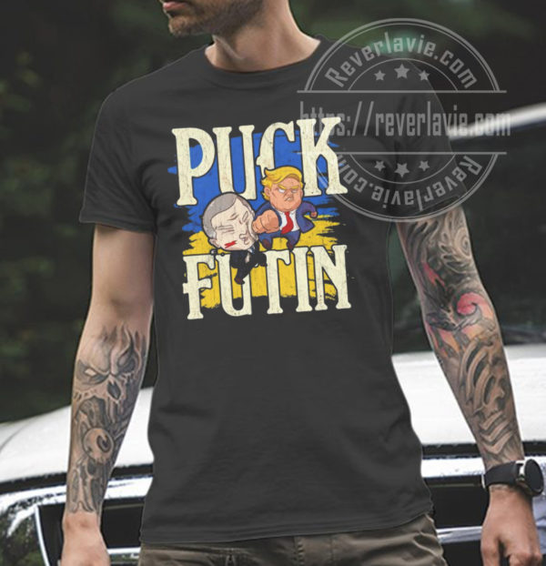 Official Puck Futin Trump Stand With Ukraine Support Love Peace Free Unisex T-shirt