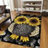 Sunflower Wooden Style Rug Home Decor