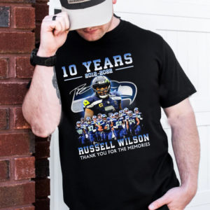 Russell Wilson Seattle Seahawks 2012 2022 Thank You For The Memories T-Shirt