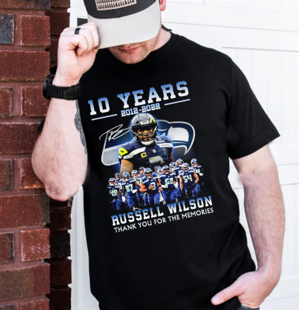 Russell Wilson Seattle Seahawks 2012 2022 Thank You For The Memories T-Shirt