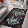 Tri Heart Premium Skull Area Rug Carpet