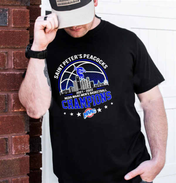Saint Peters Peacocks 2021-2022 Ncaa Maac Mens Basketball Champions Classic T-Shirt