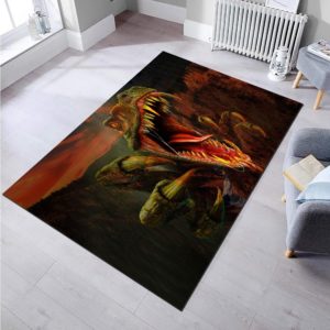 Scary T-Rex Dinosaurs Rug Home Decor