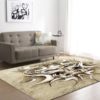 Geometric Halloween Skull Area Rug Carpet