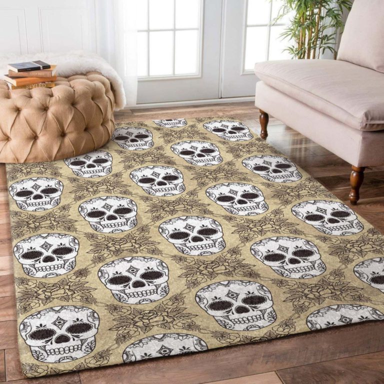 Halloween Skull Cartoon Area Rug Carpet - REVER LAVIE