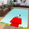 Charlie Brown Hug Snoopy Area Rug Carpet