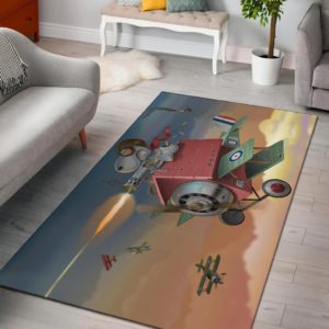 Snoopy The Fying Ace Cartoon Area Rug Carpet