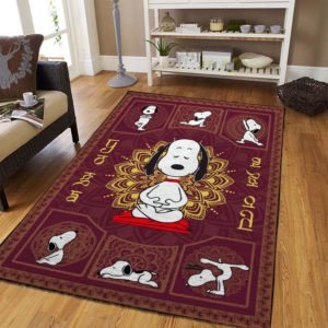 Snoopy Yoga Area Rug Carpet