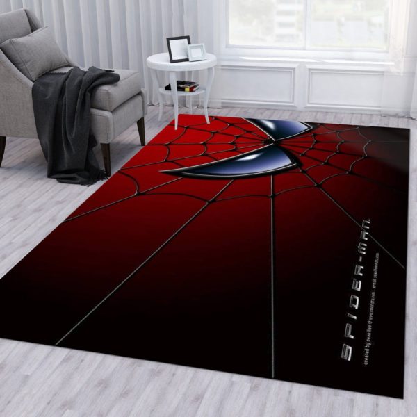 Spiderman Face Design Style Rug Home Decor