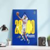 Congratulation Stephen Curry Golden State Warriors 20000 Career Points Poster Canvas