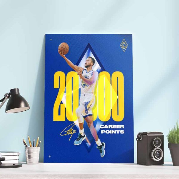 Stephen Curry 20000 Career Points Poster Canvas