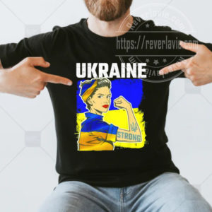 Strong Girl Tattoo Ukrainian Flag Unisex T-Shirt