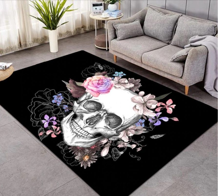 Sugar Skull Area Rug Carpet REVER LAVIE